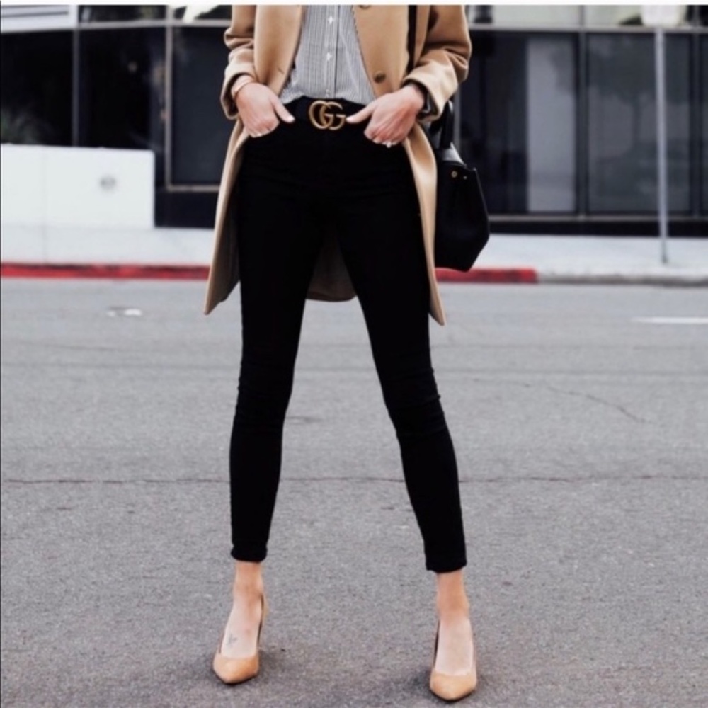 AGOLDE Filter Free High Waisted Black Skinny Jeans